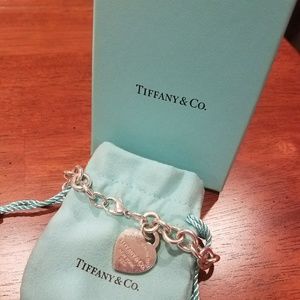 Tiffany & Co Sterling Silver Heart Tag Bracelet